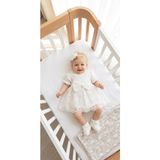 Miniday Baby Kız Bebek Mevlütlük Yazlık Elbise Bandanalı Dantelli Yeni Doğan Hastane Çıkışı Gelinlik Abiye 4024 - Ekru - 6 - 9 Ay