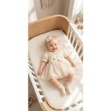 Miniday Baby Kız Bebek Mevlütlük Yazlık Elbise Bandanalı Dantelli Yeni Doğan Hastane Çıkışı Gelinlik Abiye 4024 - Natural - 3 - 6 Ay