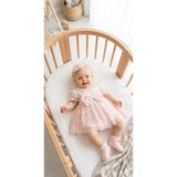 Miniday Baby Kız Bebek Mevlütlük Yazlık Elbise Bandanalı Dantelli Yeni Doğan Hastane Çıkışı Gelinlik Abiye 4024 - Pembe - 6 - 9 Ay
