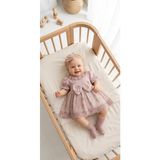 Miniday Baby Kız Bebek Mevlütlük Yazlık Elbise Bandanalı Dantelli Yeni Doğan Hastane Çıkışı Gelinlik Abiye 4024G - 6 - 9 Ay - Gül Kurusu