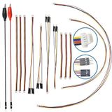 minidodoca I2C Qwiic kablo kiti Stemma QT tel SparkFun geliştirme panoları için sensör kurulu koparma Breadboard 4 Pin Sh1.0 konektörü+2 adet timsah klip testi yol açar