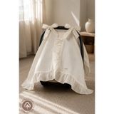 Miniel Unisex Bebek %100 Pamuklu Müslin Kumaş Fırfır Detaylı Puset Örtüsü
