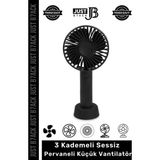#minielfanı USB Şarjlı 3 Kademeli Sessiz Taşınabilir Mini Fan Pervaneli Soğutucu Küçük Vantilatör