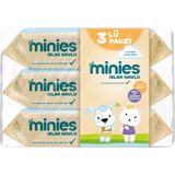 Minies 3X72'li Islak Havlu 90 Yaprak Çocuk ve Bebek Ürünü Dermatolojik Test Edilmiş