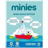 Minies 60x60 cm 2x10 Adet Bebek Bakım Örtüsü