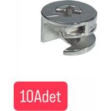 Minifix Gövde Dolap Birleştirme Bağlantı Vidası 10 Adet