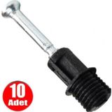 Minifix Mili Kendinden Dübelli Mobilya Dolap Bağlantı Vidası 10mm - 10 Adet