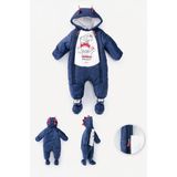 Miniğimin Cicileri (9-24 Ay) Kozmomont Dino Erkek Bebek Montu - Lacivert - 9 Ay