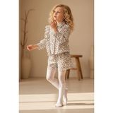 Miniğimin Cicileri Asimetrik Leopar Desenli Kız çocuk takım - Haki - 9 - 10 Yaş