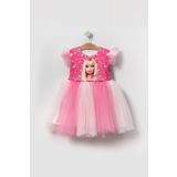 Miniğimin Cicileri Barbie Tül Kız Çocuk Elbise - Pembe