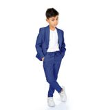 Miniğimin Cicileri Gofre Erkek Çocuk Spor 3 lü Ceketli Takım - Mavi 3 Yaş