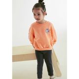 Miniğimin Cicileri Kız Çocuk Karakter Baskılı Sweatshirt ve Tayt Takım - Turuncu