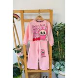 Miniğimin Cicileri Labubu Detaylı Çimalı Kışlık Kız Çocuk takım - Pembe - 4 - 5 Yaş