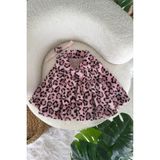 Miniğimin Cicileri Leopar Astarlı Kız Bebek Ceket - Pembe - 3 - 6 Ay