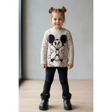 Miniğimin Cicileri Mnn Fiyonk Kadife Baskılı Kız Çocuk Sweatshirt - Bej - 9 - 12 Ay