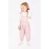 Minigimin Cicileri Papatya Desen Salopet 2 Li Kız bebek takım - Pembe - 9 Ay
