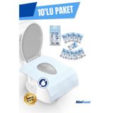MiniGuard Su Geçirmez Klozet Örtüsü -SmartFold™ Sistemli - 10 Paket x 10 Adet - Klozet Kapak Örtüsü