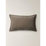Minihol Vela Açık Kahve Renkli Dikdörtgen Kırlent Kılıfı 35 x 55 Cm Doğal Doku ile Şık - Kahverengi