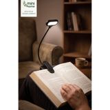 MiniHome AV-013 Ledli Kıskaçlı Mini Kitap Okuma Lambası Pille Çalışan Masa Lambası ve Kitap Okuma Işığı