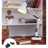 Minihome Esnek Ayarlanabilir 360 Derece Dönebilen Kıskaçlı Akrobat Masa Lambası (Beyaz) - Çok Renkli
