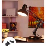 Minihome Siyah Metal Esnek Ayarlanabilir 360 Derece Dönebilen Masa Lambası Modern Tasarım