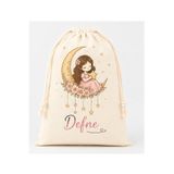 MiniHouse KİŞİYE ÖZEL İSİM YAZILI OKUL KREŞ BEBEK KIYAFET KESESİ DÜZENLEYİCİ 25X35 CM