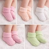 Minik Baby Wear Organik Pamuk Unisex 5'li Kutulu Premium Yenidoğan Kutulu Bebek Çorabı - 0 - 6 Ay - Pastel