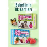 Minik Damla Bebeğimin Ilk Kartları (Hayvan, Sebze-Meyve)(2 Kitap)