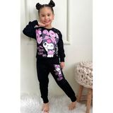Minik Dolap Kuromi Kız Çocuk Eşofman Takımı 2 Iplik - Siyah - 3 - 4 Yaş