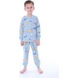 Minik Dolap Pamuk Orman Hayvanları Desenli Erkek Çocuk Pijama Takımı - Mavi - 7 - 8 Yaş