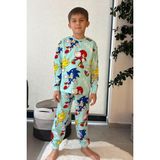 Minik Dolap Pamuk Sonic The Hedgehog Desenli Erkek Çocuk Pijama Takımı - Turkuaz - 3 - 4 Yaş