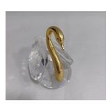 Minik Gold Altın Renk Kuğu Kristal Cam El Yapımı 6x7cm Tekli Biblo