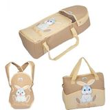 Minik Life Bebek Bakım Çantası&portbebe ve Kanguru 3 Lü Taşıma Seti - Bej