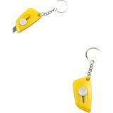 Minik Maket Bıçağı Anahtarlık (1 Adet) (Ebat: 5,5 cm x 2,9 Cm, Bıçak Boyut: 0,9 cm x 0,9 cm ) - Sarı