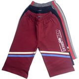 Minik Motion Çocuk Erkek Penye Kapri Eşofman Altı Şeritli 3’lü Set - Siyah - Füme - Bordo - 6 - 7 Yaş