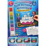 Minik Mucitler Hobi ve Oyuncak Kum Boyama Aktivite Seti 5'li Avantajlı Paket-7 Renkli Eğitici Çocuk Boyama Seti - Şeffaf Koruyucu