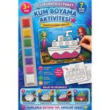 Minik Mucitler Hobi ve Oyuncak Kum Boyama Aktivite Seti 5'li Avantajlı Paket-7 Renkli Eğitici Çocuk Boyama Seti