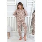 Minik Uyku Avcısı - Vahşi Rahatlık Serisi Leopar Desenli Kız Çocuk Pijama Takımı
