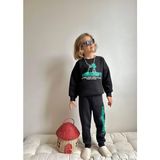 Miniko Kids Erkek Çocuk Minecraft Modelli 3 Iplik Şardonlu Eşofman Takımı - Siyah - 3 - 4 Yaş