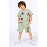 Miniko Kids Erkek Çocuk Sonic Modelli Pamuk Şortlu Takım - 7 - 8 Yaş - Yeşil