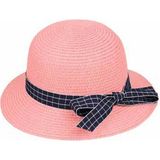 Miniko Kids Kitti 9710-06 Kız Çocuk Yazlık Hasır Fötr Şapka 6-10 Yaş - 7 - 10 Yaş - Pudra