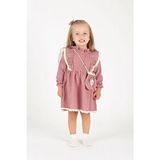 Miniko Kids Kız Bebek Elbise Uzun Kol Yumuşak Pamuklu Kumaşla Tasarlandı - 1 - 1,5 Yaş - Pembe