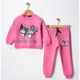 Miniko Kids Kız Çocuk Kuromi Modelli 3 Iplik Şardonlu Pamuk Eşofman Takımı - 2 - 3 Yaş - Pembe