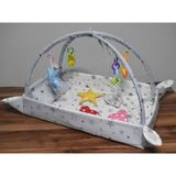 Miniks Pamuk Bebek Oyun Halısı Çocuk Alanı - 87 x 63 cm - Gri