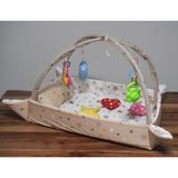 Miniks Pamuk Bebek Oyun Halısı Çocuk Alanı - 87 x 63 cm - Kahverengi