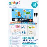 minikyol Akıllı Kartlar Yaz Sil Montessori Eğitim Seti | Tekrar Kullanılabilir Okul Öncesi Eğitim Kitabı | Kalem Kontrolü, Harf, Sayı, Matematik, Çizgi Çalışmaları | Eğitici Aktivite Defteri | 3-6 Yaş