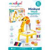 minikyol Hayal Projektörü™ Projeksiyonlu Çizim ve Boyama Masası 12 Kalemli Eğitici Sanat Seti
