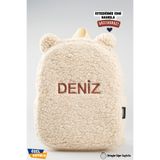 minilee children's happiness Teddy Peluş Bej - Kişiye Özel İsimli Anaokulu Kreş Çocuk Sırt Çantası