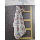 Minilka Bebe Minilkabebe Pamuklu Bebek Battaniyesi Yıldızlı Gül Kurusu-Bej - Ekru - Gül Kurusu - 100 x 120 cm