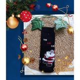 Minilka Bebe Minilkabebe Yılbaşı noelbaba Desen Havlu Yarım Soket Çorap siyah - 36 - 40 - 01-Siyah
